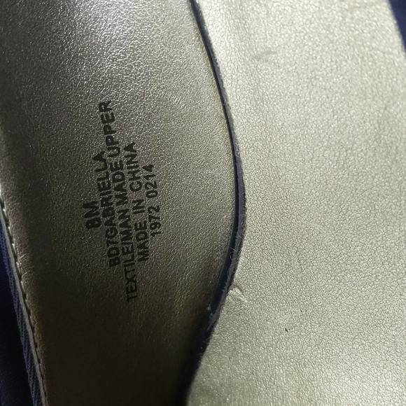 Bandolino Navy peep toe wedges with slingback - Picture 4 of 9